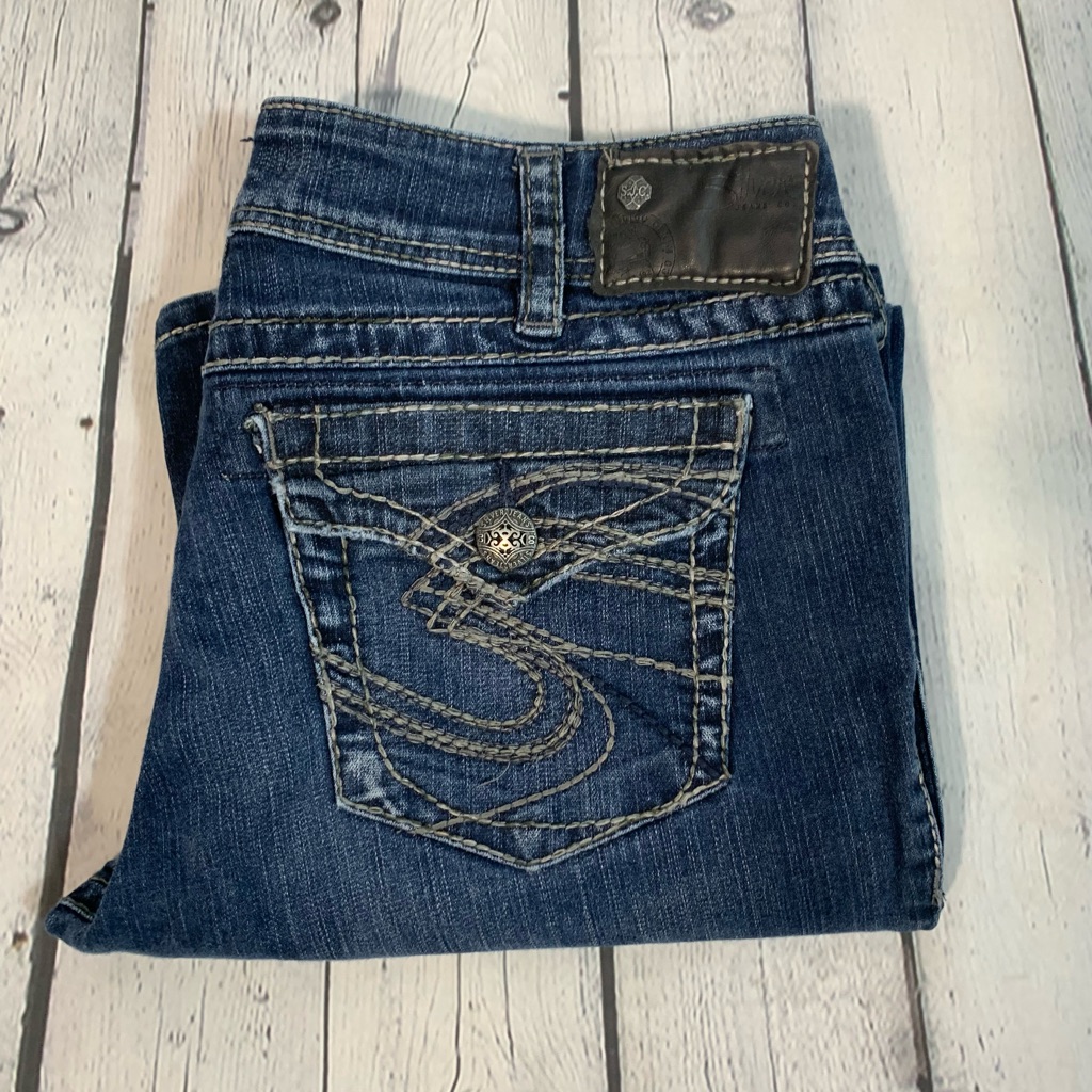 Silver Jeans Suki Surplus Bootcut Jeans Size W31L30  Dark Tone Denim